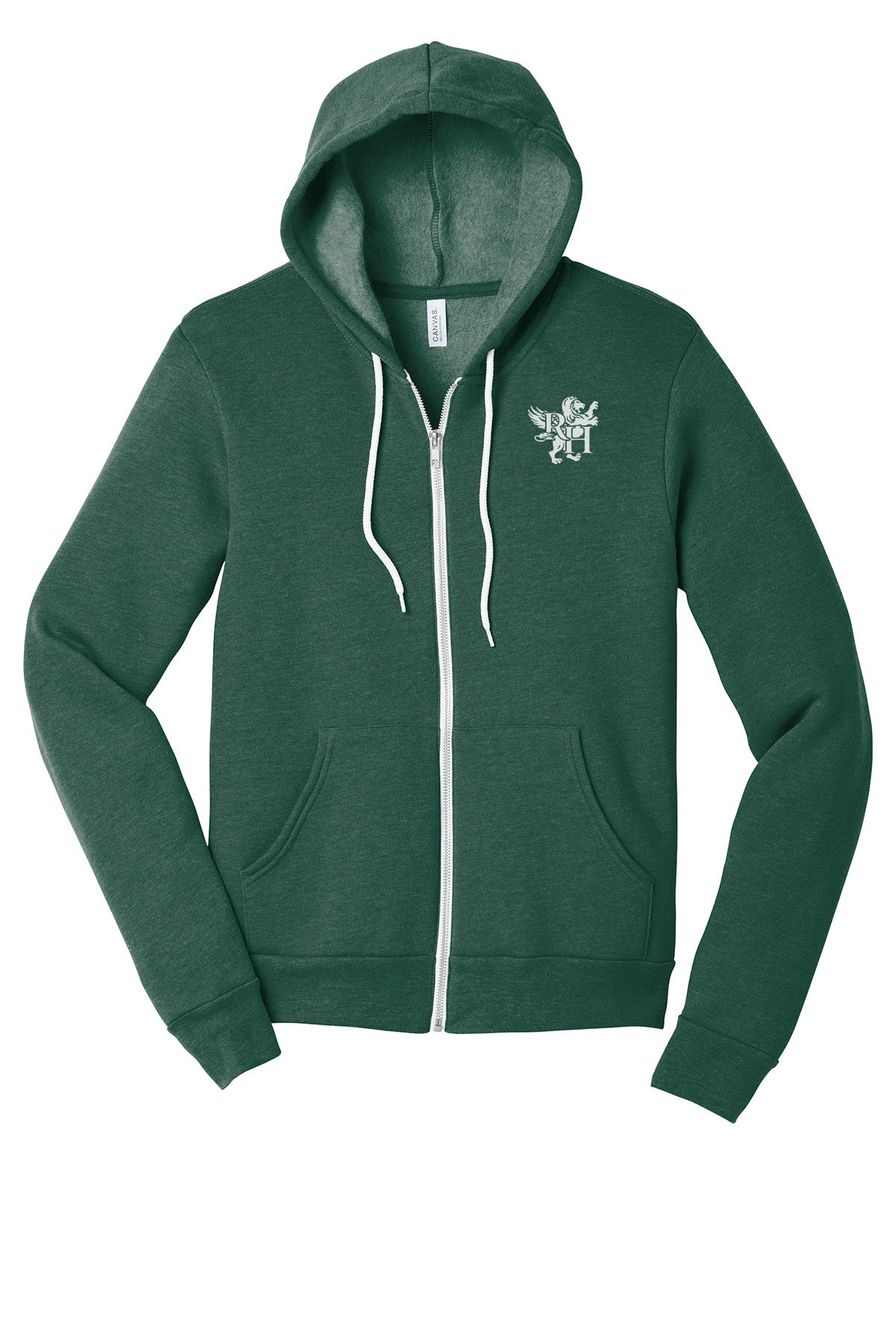Bella Canvas Sponge Fleece Full Zip Hoodie Rowland Hall School Store